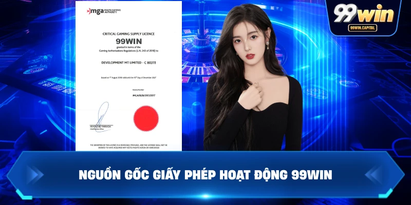 Nguồn Gốc Giấy Phép Hoạt Động 99WIN