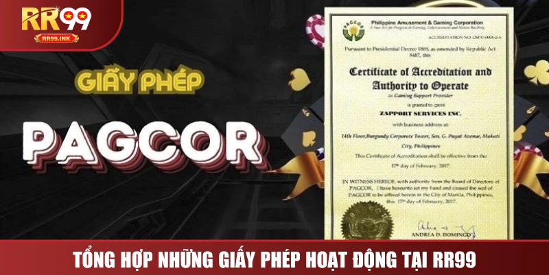 Các loại Giấy Phép Hoạt Động hợp pháp tại RR99